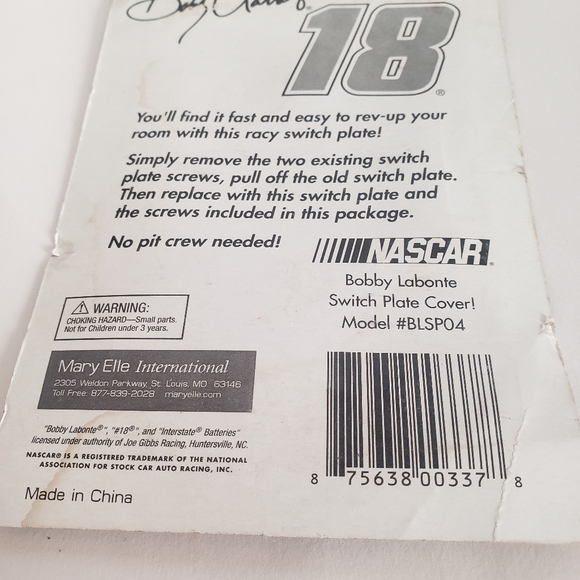 Vtg Nascar Driver Bobby Labonte Light Switch Plate Cover - Picture 5 of 6